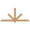 Ekena Millwork Kennewick Timber Gable Bracket, Western Red Cedar, 96"W x 44"H x 5 1/2"D x 5 1/2"F, 11/12 Pitch GBW096X44X0606KEN00SWR - alternate 1